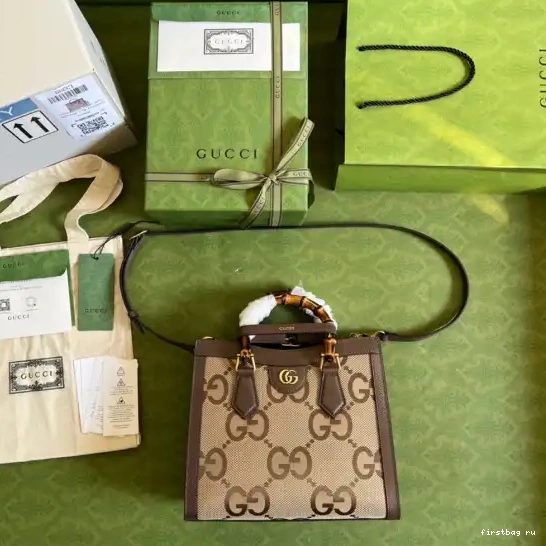 Firstbag ru with bag GG jumbo tote Diana small Gucci 0602